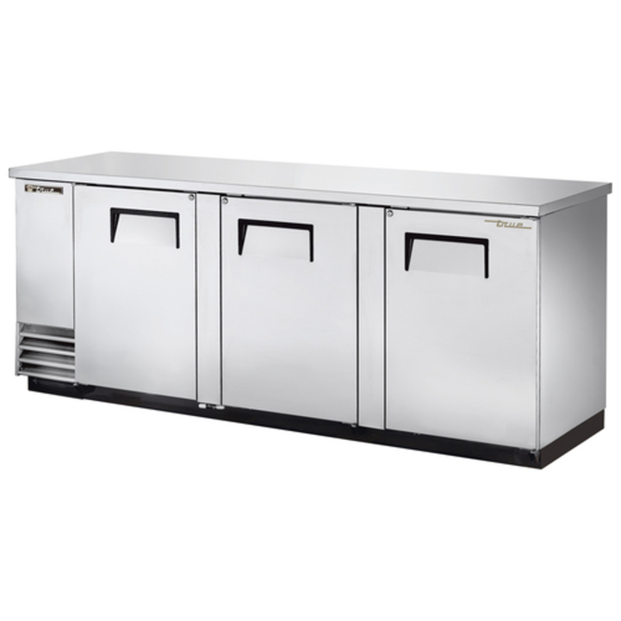Réfrigérateur de bar arrière à trois portes pleines True TBB-4-S-HC 90 3/8 po