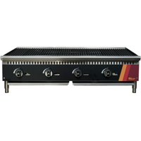 Alt Tag: Versa Heat 48 Inch Natural Gas Countertop Lava Rock Charbroiler 4-burner commercial countertop charbroiler with cast iron grates
