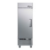 Alt Tag: Versa Premier C1-27VCP-L 27 Inch Single Solid Door Reach-In Refrigerator stainless steel commercial cooler with casters