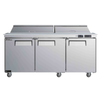 Versa Premier CMDR3-72VCP 72.7" Mega Top Cooler Prep Table with Three Doors and Stainless Steel Design