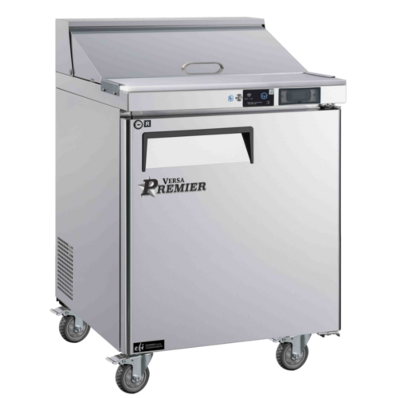 27.5 Inch Sandwich Prep Table Featuring A Compact Design And Durable Build For Commercial Kitchens.