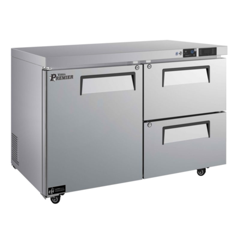 Versa Premier CUDW2-48VCP 48 Inch Undercounter Refrigerator With Drawers For Commercial Kitchen Use