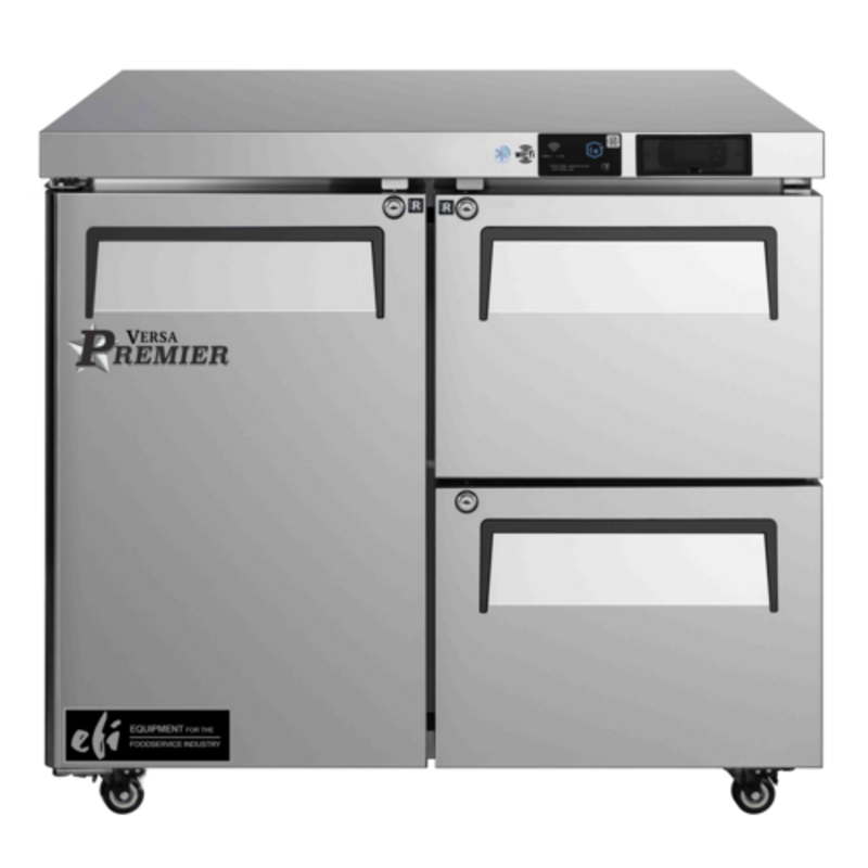 Versa Premier FUDW2-36VCP 36" Undercounter Reach-In Freezer With Stainless Steel Finish