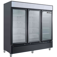 EFI F3-82GDVCP Versa Premier 82" Three-Section Reach-In Freezer With Glass Doors
