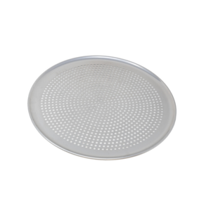 Omcan 44553 Plaque à pizza ronde antiadhésive en aluminium foncé de 14 pouces pour boulangeries professionnelles