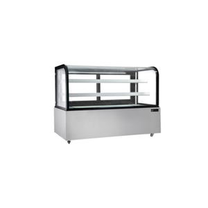 EFI Sales Ltd. NDCGRM-7248 Non-Refrigerated Bakery Display Case Showcasing Pastries And Breads In An Elegant Design.