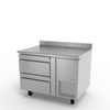 46 Inch Refrigerated Worktop Refrigerator Featuring Two Drawers And Stainless Steel Finish