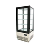 Omcan 39551 17 Inch Four-Sided Glass Countertop Refrigerated Showcase commercial display case with stainless steel base and glass sides