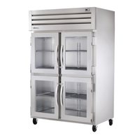 True STA2H-4HG 52-5/8 Inch Two Section Glass Door Heated Cabinet for commercial food service use.
