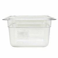 Omcan 80040 1/6 Size 6-15/16" x 6-3/8" Polycarbonate Food Pan
