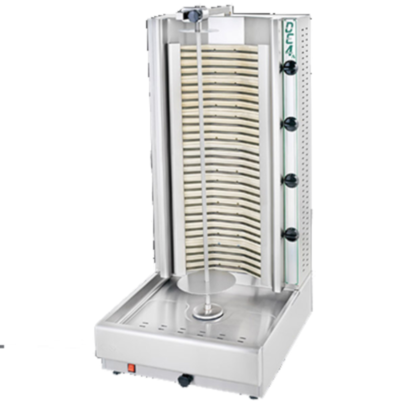 Visvardis DE4A Capacité 155-200 lbs, poulet gyroscope électrique vertical en acier inoxydable, rôtisseur verticale shawarma