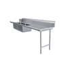 Commercial Soiled Dishtable with Dual Sinks for Efficient Warewashing Processes
