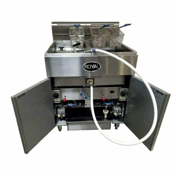 Royal REEF-35-3-DM2 105 lb Gas Fryer with Filtration