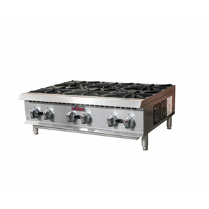 IKON IHP-6-36 36.5"W Countertop Natural Gas 6-Burner Hotplate