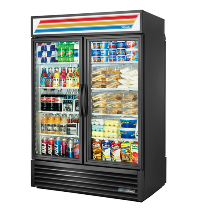 Réfrigérateur de présentation True GDM-49RL-HC~TSL01, 137 cm, à portes vitrées, chargement arrière