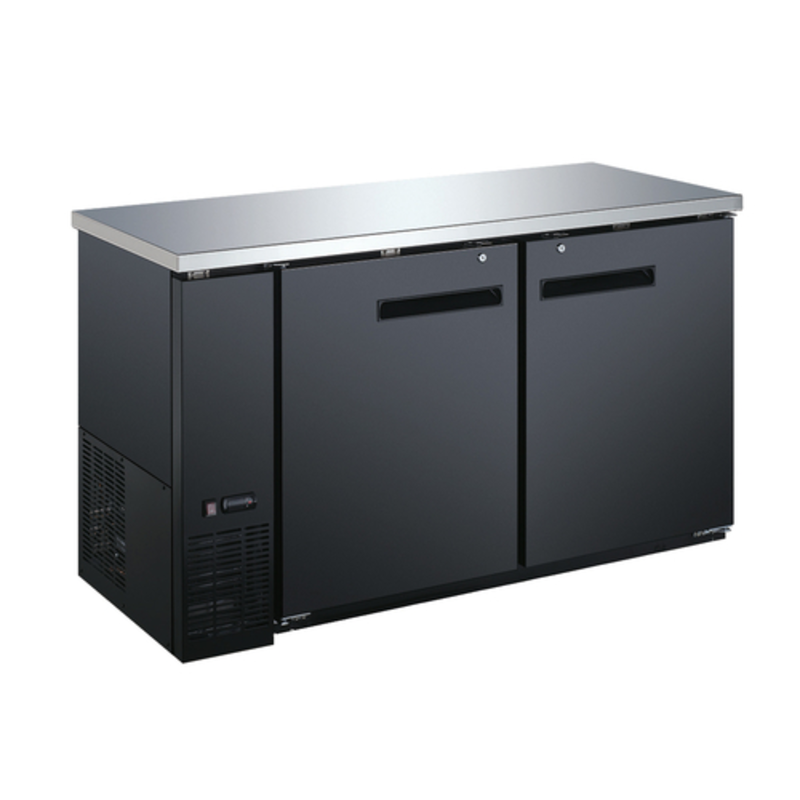 OMCAN 50059 Refrigerated Back Bar Cooler with Solid Doors for Beverage Service