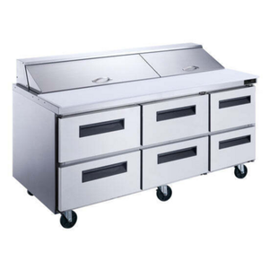 New Air NPT-72SA-6D 72.5-Inch Refrigerated Sandwich Prep Table