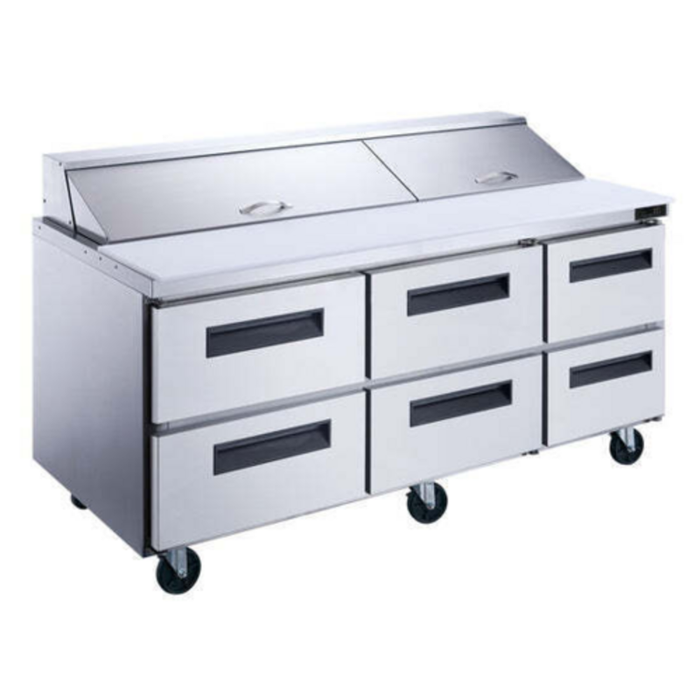 New Air NPT-72SA-6D 72.5-Inch Refrigerated Sandwich Prep Table