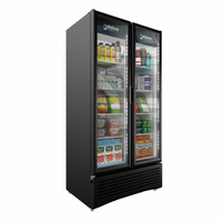 Imbera VRD26 HC BW 39" Two-Section Glass Door Refrigerator Merchandiser