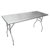 OMCAN 41233 Stainless Steel Rectangular Folding Table 550 lbs Capacity commercial prep table with foldable legs, durable easy-clean surface