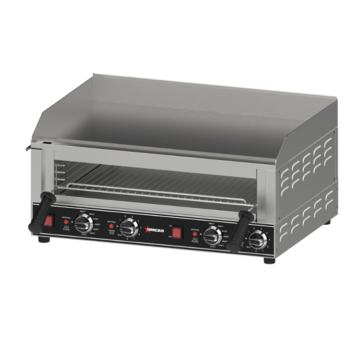 Omcan 48586 Elite Series 27.5" x 15.7" Countertop Griddle Toaster