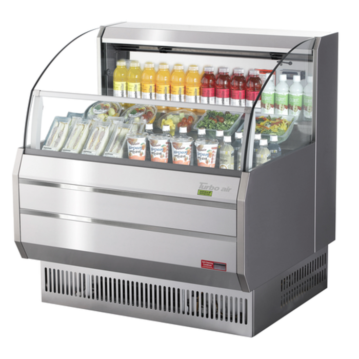 Turbo Air TOM-40SS-N 39" 6.7 cu. ft. Horizontal Open Display Merchandiser