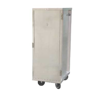 OMCAN 23776 Enclosed Aluminum Cabinet with 32 Tier Pan Capacity enclosed aluminum mobile cabinet cart with casters, commercial kitchen storage