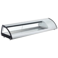 Omcan 43116 69" Wide Refrigerated Sushi Showcase with Curve Glass