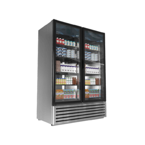Imbera VRD43 SS 54-1/4"W Two-Door Glass Merchandiser Refrigerator