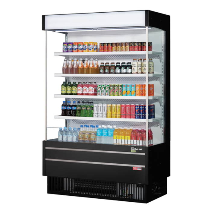 Turbo Air TOM-50SEW(B)-N 51-5/8"W Open Air Merchandiser Refrigerator