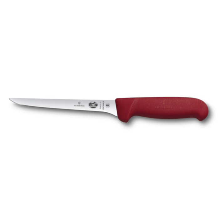 Victorinox 5.6411.15 6" Flexible Boning Knife, Red Fibrox Handle