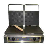 Equipex GED40 Roller Grill Double Cone Waffle Baker 2 Capacity