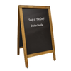 OMCAN 31396 A-Frame Wooden Menu Chalk Board for Restaurants wooden framed chalkboard sign with daily specials message