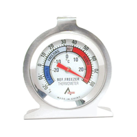 Adcraft FT-2 2" Dial Refrigerator Freezer Thermometer Stainless Steel