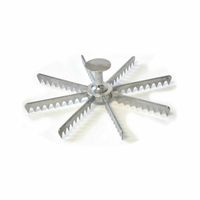 Omcan 34863 9" Diameter Aluminum Pie and Cake Marker - 8 Slice