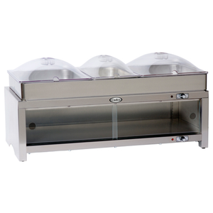 Cadco CMLB-CSLP 28" x 14" Buffet Warmer Warming Cabinet