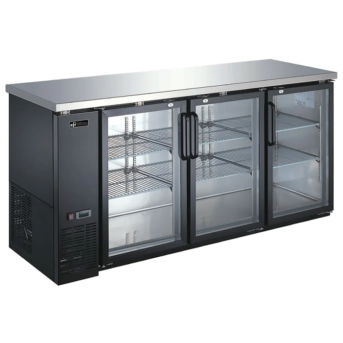 Réfrigérateur arrière de bar trois portes EFI Sales CBBGDS3-72CC 72,5" (L)