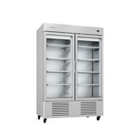 Infrico IRR-AN49BTCR 54.5" Two-Section Reach-In Freezer Glass Door