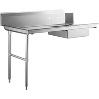 Omcan 28484 Soiled Dishtable 48"W Left Side with Sink Stainless Steel
