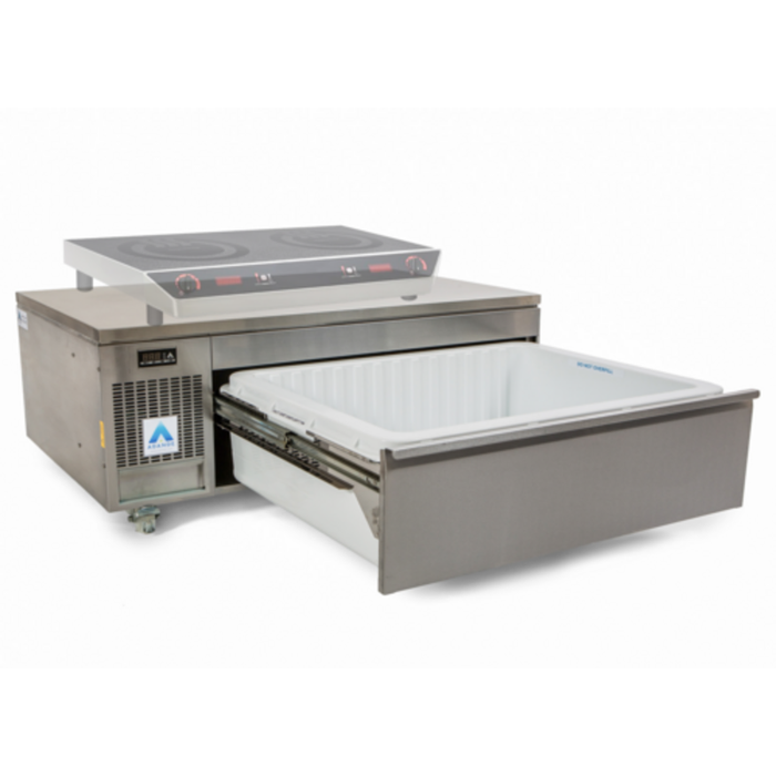 Adande 43.3-Inch Chef Base Refrigerated Freezer Drawer with Worktop