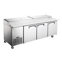Grista GRPZ-3D 92" Refrigerated Pizza Prep Table, 3-Door