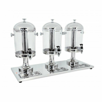 Omcan 19480 Triple 24-Quart Ice-Cooled Beverage Dispenser 35.43"W