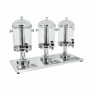 Omcan 19480 Triple 24-Quart Ice-Cooled Beverage Dispenser 35.43"W