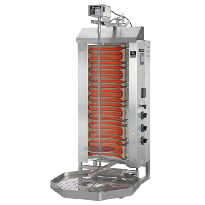 Alt Tag: Trento 49064 110.23 lbs. Capacity Electric Vertical Gyro Broiler commercial electric doner kebab vertical broiler machine