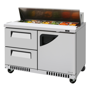 Turbo air TST-48SD-D2R(L)-FB-N 48" Refrigerated Sandwich / Salad Prep Table