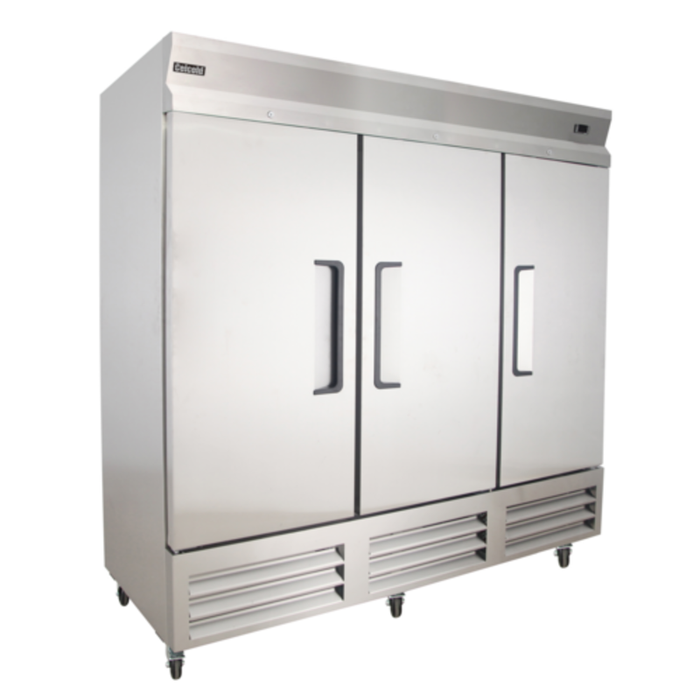 Celcold CF81SD 81" Three Section Reach-In Freezer 72 cu.ft.