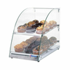 Clear Glass Omcan 44374 14-Inch 70 L Countertop Pastry Display Case With Assorted Muffins