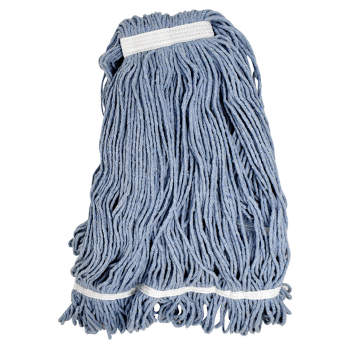 Omcan 80870 Loop End Wet Mop Head 32 oz. Blue Yarn