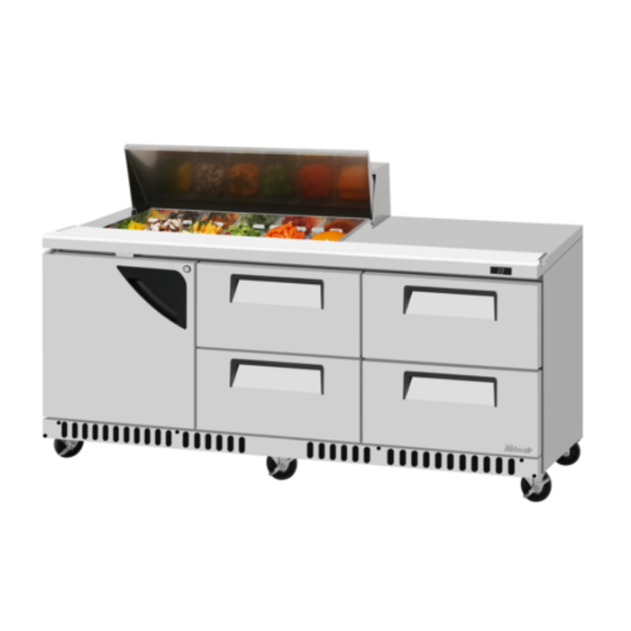 Turbo Air TST-72SD-12S-D4L-FB-N(-LW) 72-5/8"W Refrigerated Sandwich Prep Table