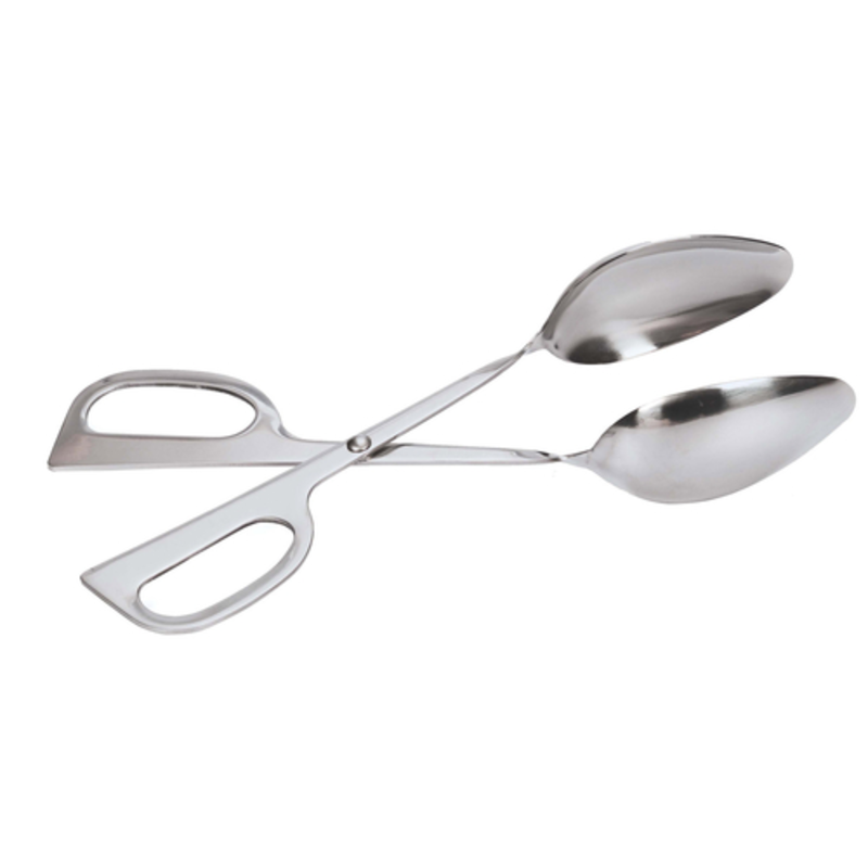 Stainless Steel Scissor Tongs For Serving, 10.5-Inch Utensil For Precision Food Portioning